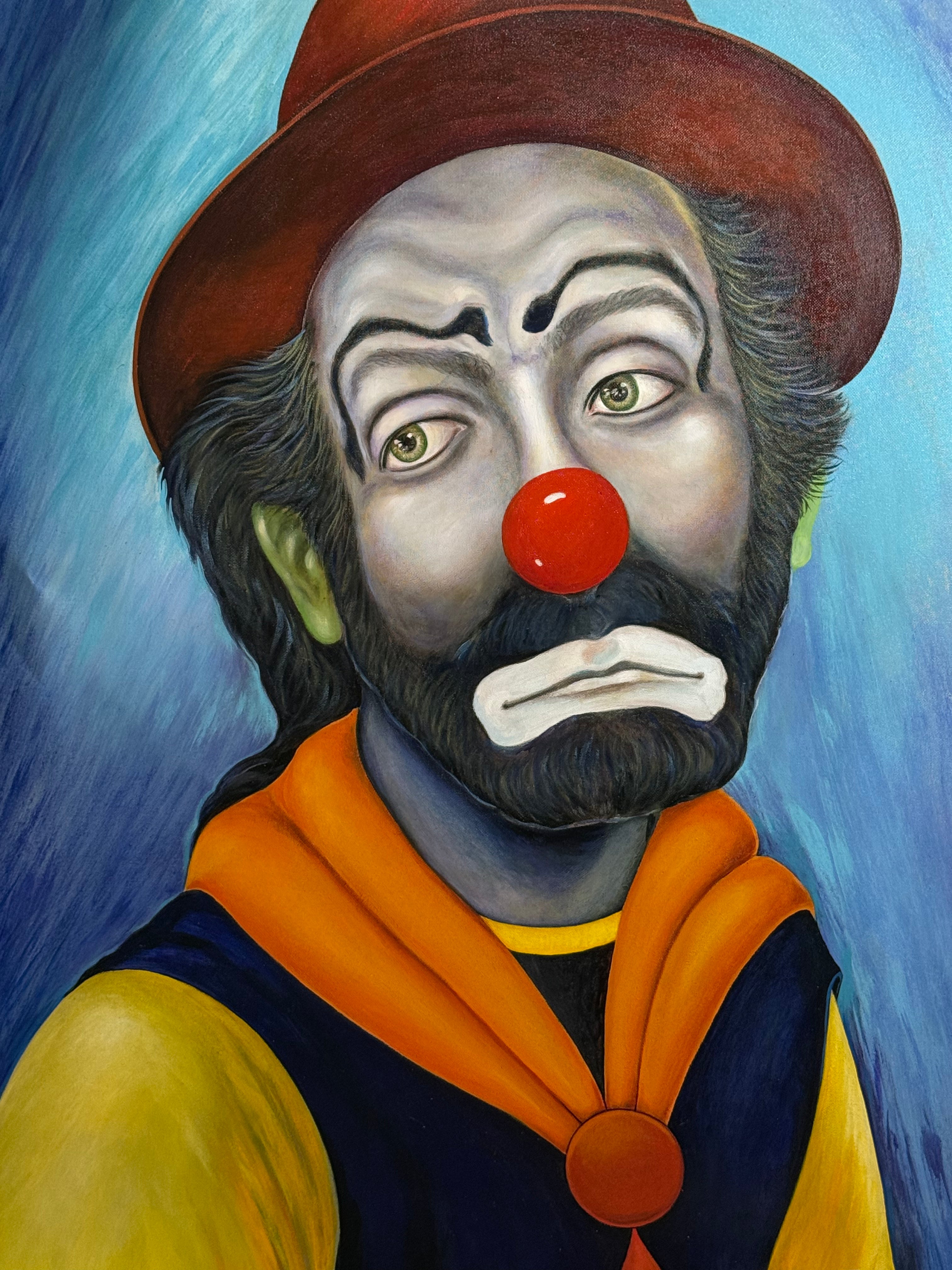 Willie the Clown – Original Acrylic Portrait
