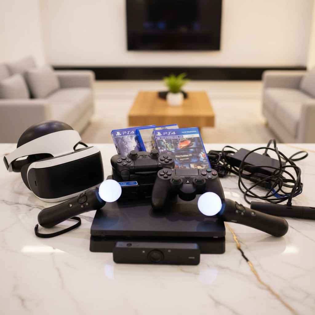 PS4 Bundle – White & Gold Lifestyle
